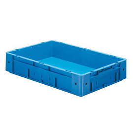 stackable container Rainbow Line Euronorm PP blue closed | reinforced 21 ltr | 600 mm x 400 mm H 120 mm product photo
