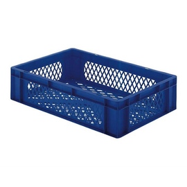 stackable container Rainbow Line Euronorm PP blue perforated 26 ltr | 600 mm x 400 mm H 145 mm product photo