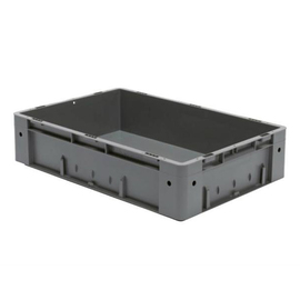 stackable container Rainbow Line PP grey closed | reinforced 26 ltr | 600 mm x 400 mm H 145 mm product photo