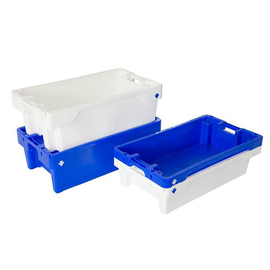 fish crate HDPE white 35 ltr | 800 mm x 450 mm H 190 mm product photo