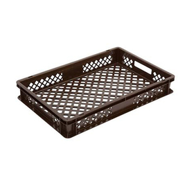 bread crate H 90 mm HDPE brown plastic product photo