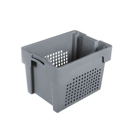 stack and nest container H 270 mm HDPE grey nestable | perforated walls product photo