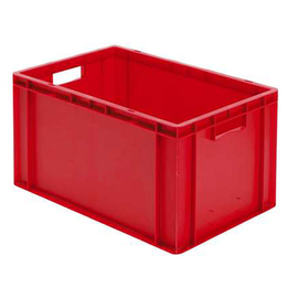 stackable container Rainbow Line Euronorm PP red closed | reinforced | 600 mm x 400 mm H 320 mm product photo