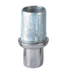 twist-in foot for round tube Ø 38 mm | zamac H 38 - 70 mm | stainless steel swivel product photo