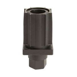 twist-in foot for square tube 40 x 40 mm | composit black H 33 - 67 mm | plastic swivel product photo