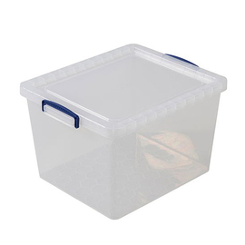 storage box with lid PP transparent nestable 33.5 ltr | 460 mm x 383 mm H 285 mm product photo