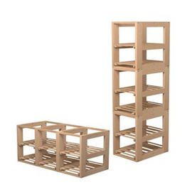 wine rack inserts VisioBox wood 2 wooden grids 1260 | 420 mm x 580 mm H 549 | 1647 mm product photo