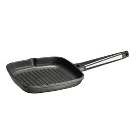 grill pan PROFESSIONAL LINE  • cast aluminium  • non-stick coated | 220 mm  x 220 mm | removable stainless steel handle product photo