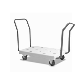 platform trolley plastic | 2 handles • load 200 kg | 570 mm x 1070 mm H 970 mm product photo