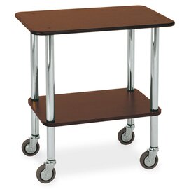 side trolley wenge coloured  | 2 shelves 710 x 460 mm steel tube frame product photo
