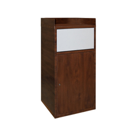 waste container with top for trays | walnut coloured 80 ltr product photo