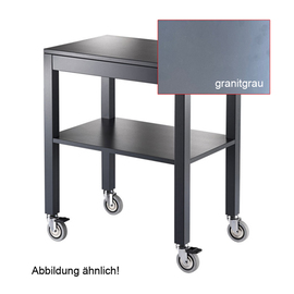 serving trolley granite grey | wheel details resilient L 700 mm x 450 mm H 840 mm product photo