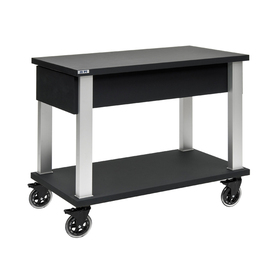 serving trolley TACTUR GUERIDON black | 2 cutlery drawers | 2 shelves product photo