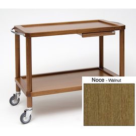 serving trolley ROMA walnut coloured | 2 shelves product photo