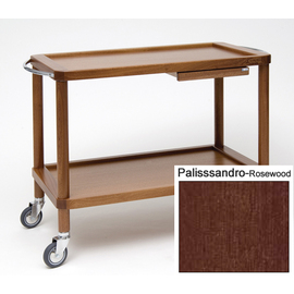 serving trolley ROMA rosewood coloured | 2 shelves product photo