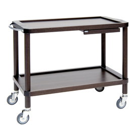 serving trolley ROMA wenge coloured | 2 shelves product photo