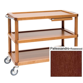 serving trolley ROMA rosewood coloured | 3 shelves product photo