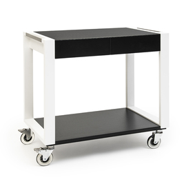 serving trolley SMILE BICOLORE black | white | 2 shelves product photo