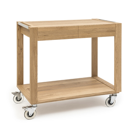 serving trolley SMILE oak coloured | 2 shelves product photo