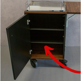 Height-adjustable shelf for Room Service trolleys Pratico Line product photo