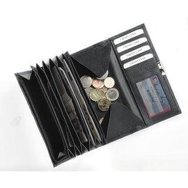 taxi driver and trucker wallet cowhide leather black  L 170 mm product photo