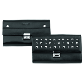waiter wallet cowhide leather black with rivets  L 180 mm product photo