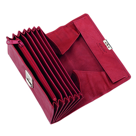 waitress wallet cowhide leather red  L 175 mm product photo