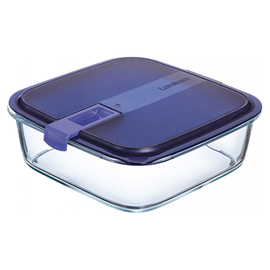 storage container 2.5 ltr with lid EASY BOX glass square 239 mm x 230 mm H 80 mm product photo