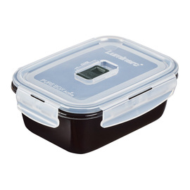 reusable box BLACK BOX ACTIVE 820 ml glass black rectangular | 190 mm x 140 mm H 75 mm product photo