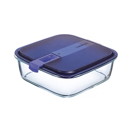 storage container 0.76 l with lid EASY BOX glass square 155 mm x 145 mm H 65 mm product photo