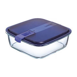 storage container 1.22 ltr with lid EASY BOX glass square 170 mm x 180 mm H 70 mm product photo
