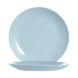 coup plate flat DIWALI Paradise Blue tempered glass Ø 190 mm product photo
