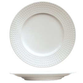CLEARANCE | plate SATINIQUE porcelain cream white  Ø 285 mm product photo