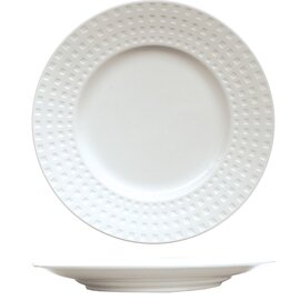 CLEARANCE | plate SATINIQUE porcelain cream white  Ø 175 mm product photo
