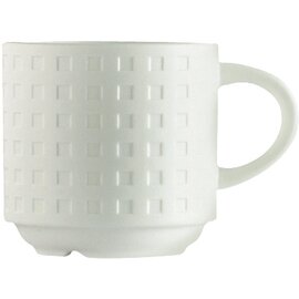 cup SATINIQUE with handle 100 ml porcelain cream white with relief  H 58 mm product photo