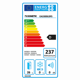 minibar EA 3300 LDBI white 30 ltr | absorber cooling | door swing on the right product photo  L