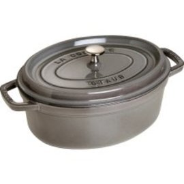 cocotte 3.2 ltr cast iron graphite grey oval product photo