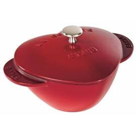 cocotte 1.75 ltr Heart cast iron cherry red heart-shaped product photo