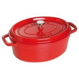 cocotte 4.25 ltr cast iron cherry red oval product photo