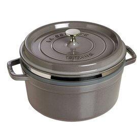 cocotte 5 ltr cast iron with lid graphite grey with steamer insert  Ø 260 mm  | cast-on handles product photo