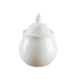 Sugar bowl with lid &quot;Aphrodite Uni Weiss&quot;, content: 25 cl, dimensions: Ø 91 mm, height: 123 mm, weight: 284 g product photo