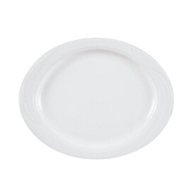plate ARCADIA porcelain white oval | 245 mm  x 163 mm product photo