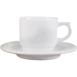 CLEARANCE | coffee cup ARCADIA with handle 100 ml porcelain white with relief  H 59 mm product photo