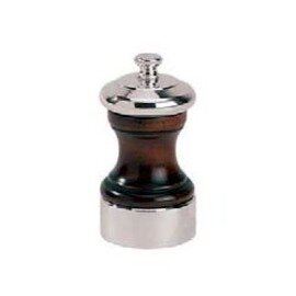 salt mill PALACE wood metal silver coloured brown  H 100 mm product photo