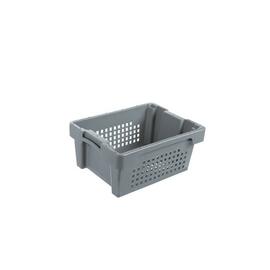 stack and nest container H 170 mm HDPE grey nestable | bottom + sides perforated product photo