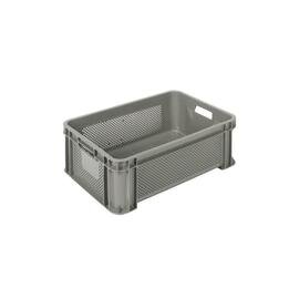 multi-purpose stacking container SERIE 5439  • grey  • perforated  | 36 ltr | 545 mm  x 390 mm  H 200 mm product photo