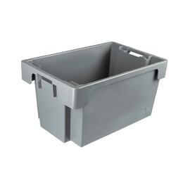 stack and nest container ROTA 50 ltr HDPE grey nestable Execution closed product photo