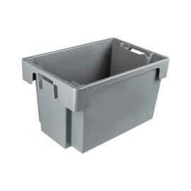 stack and nest container ROTA 60 ltr HDPE grey nestable Execution closed product photo