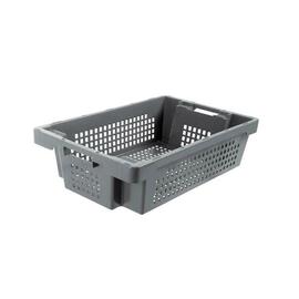 stack and nest container 25 ltr PE grey nestable perforated product photo