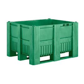 pallet box 610 ltr HDPE green number of skids 3 | food safe product photo